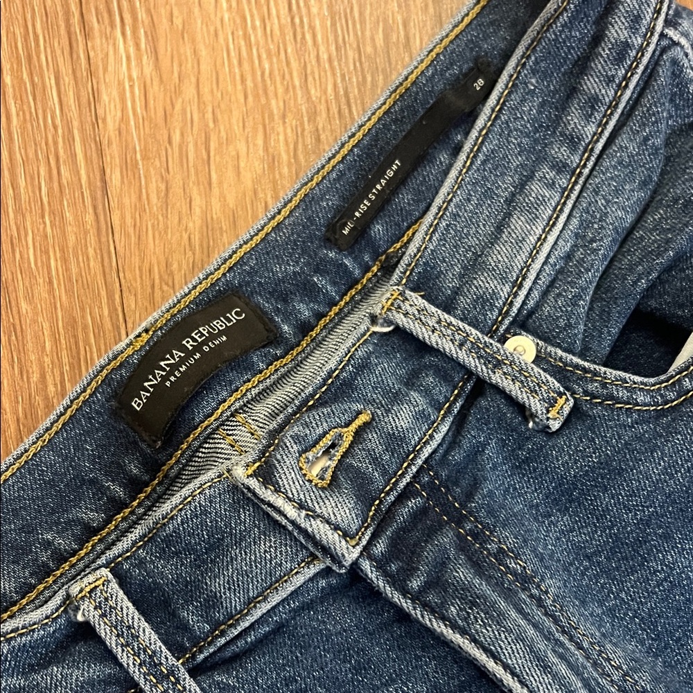 Banana Republic Stylish Distressed Blue Jeans - Picture 2 of 3